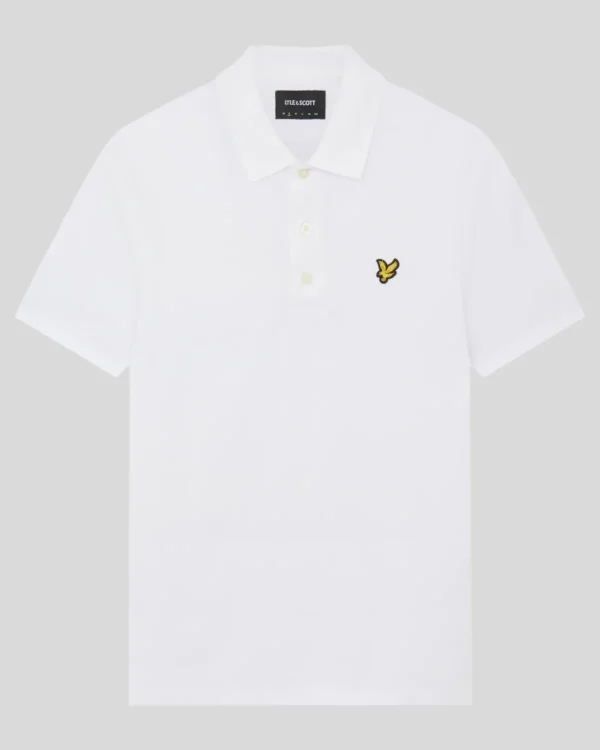 Lyle & Scott Grundlegendes | Polohemden<Einfarbiges Polohemd Weiss