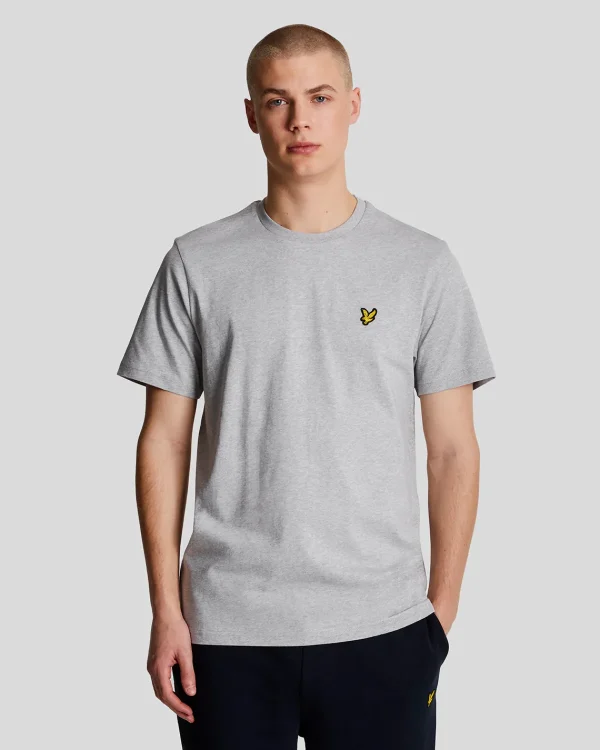 Lyle & Scott Grundlegendes | T-shirts<Einfarbiges T-Shirt HellgraueMergel