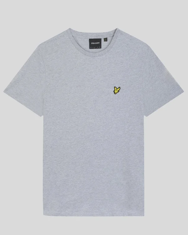 Lyle & Scott Grundlegendes | T-shirts<Einfarbiges T-Shirt HellgraueMergel