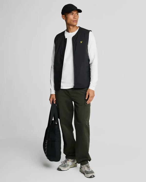 Lyle & Scott Grundlegendes | T-shirts<Einfarbiges T-Shirt mit langen Ärmeln Weiss