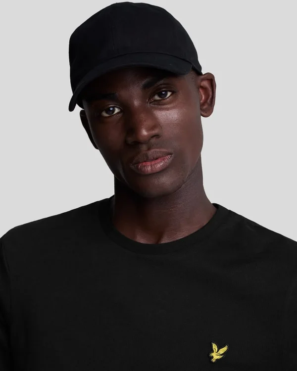 Lyle & Scott Grundlegendes | T-shirts<Einfarbiges T-Shirt mit langen Ärmeln Pechschwarz