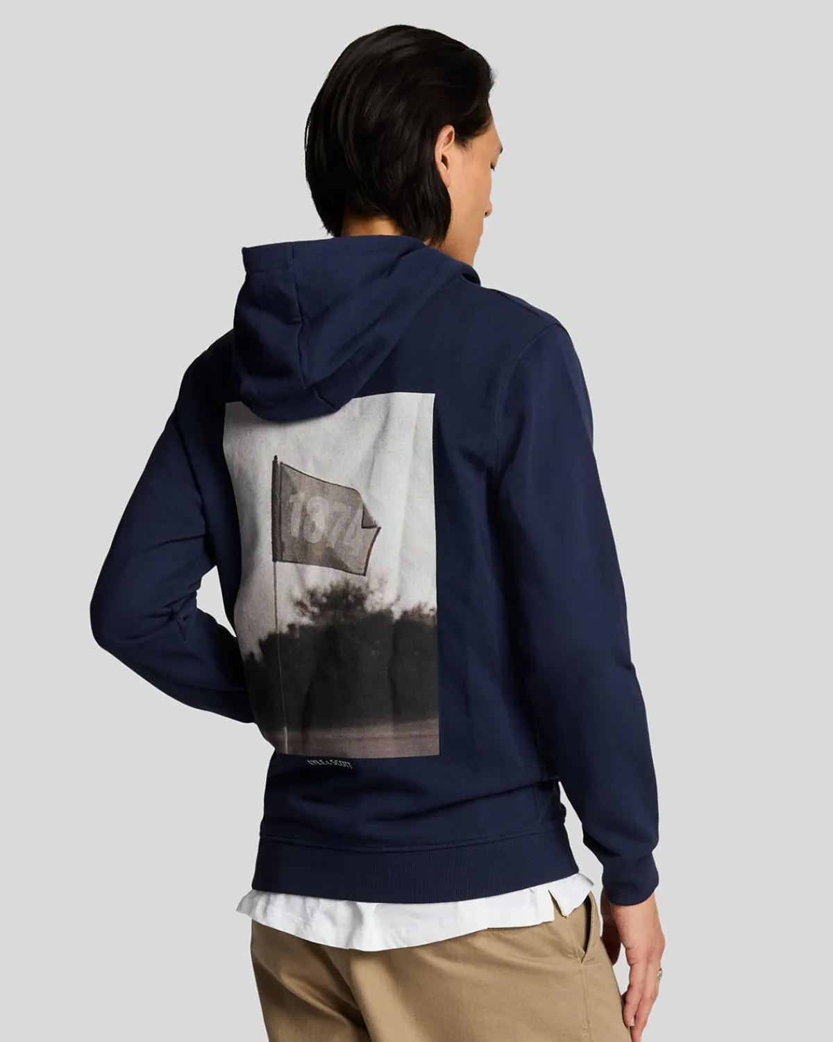 flagge_druck_pullover_hoodie_0.webp Lyle & Scott Kapuzenpullover<Flagge Druck Pullover Hoodie Marine