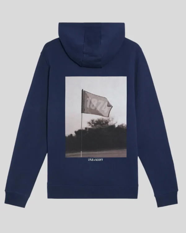 Lyle & Scott Kapuzenpullover<Flagge Druck Pullover Hoodie Marine