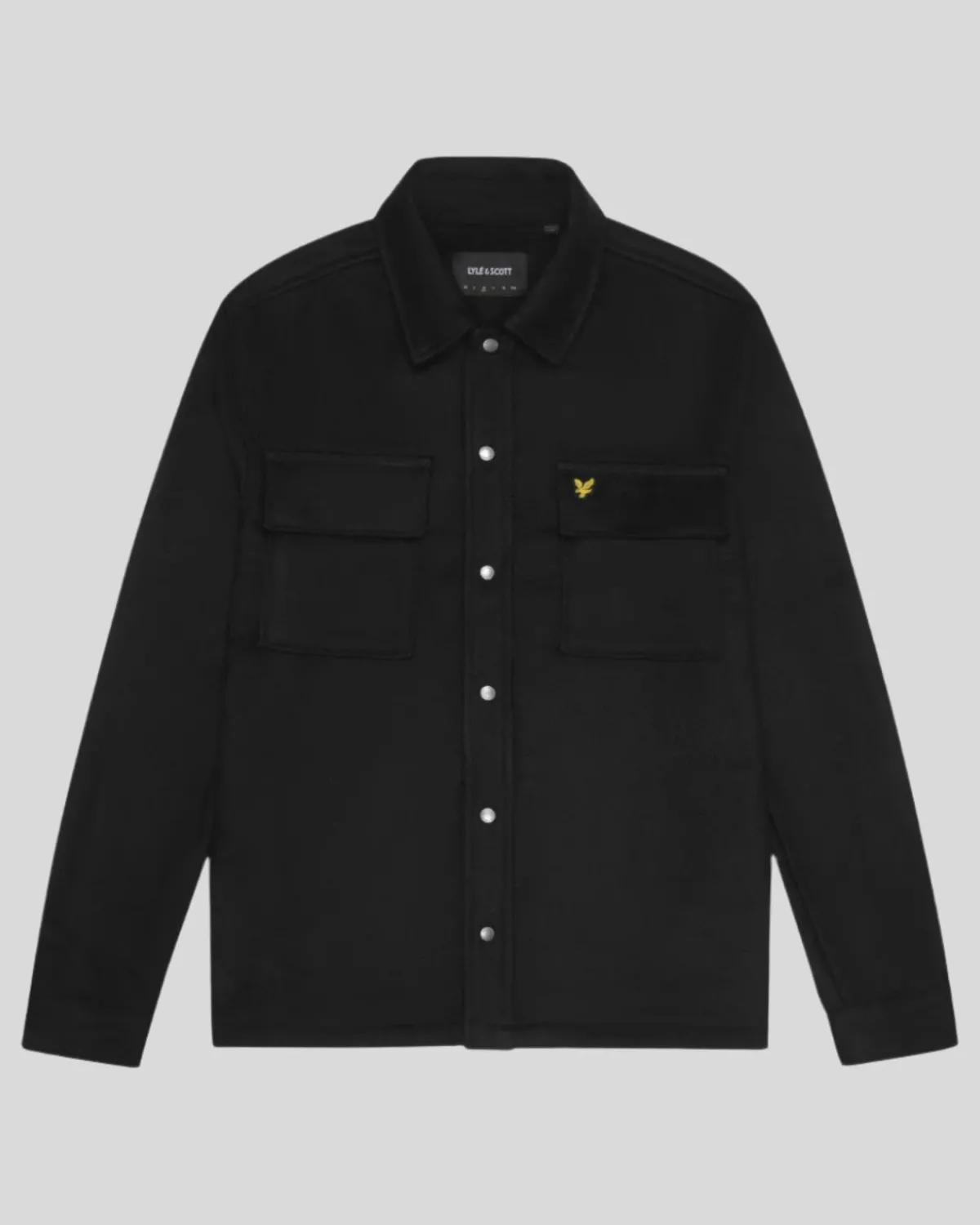 gebrstetes_berhemd_plus_0.webp Lyle & Scott Groß & Groß | Übergrößen<Gebürstetes Überhemd Plus JetBlack