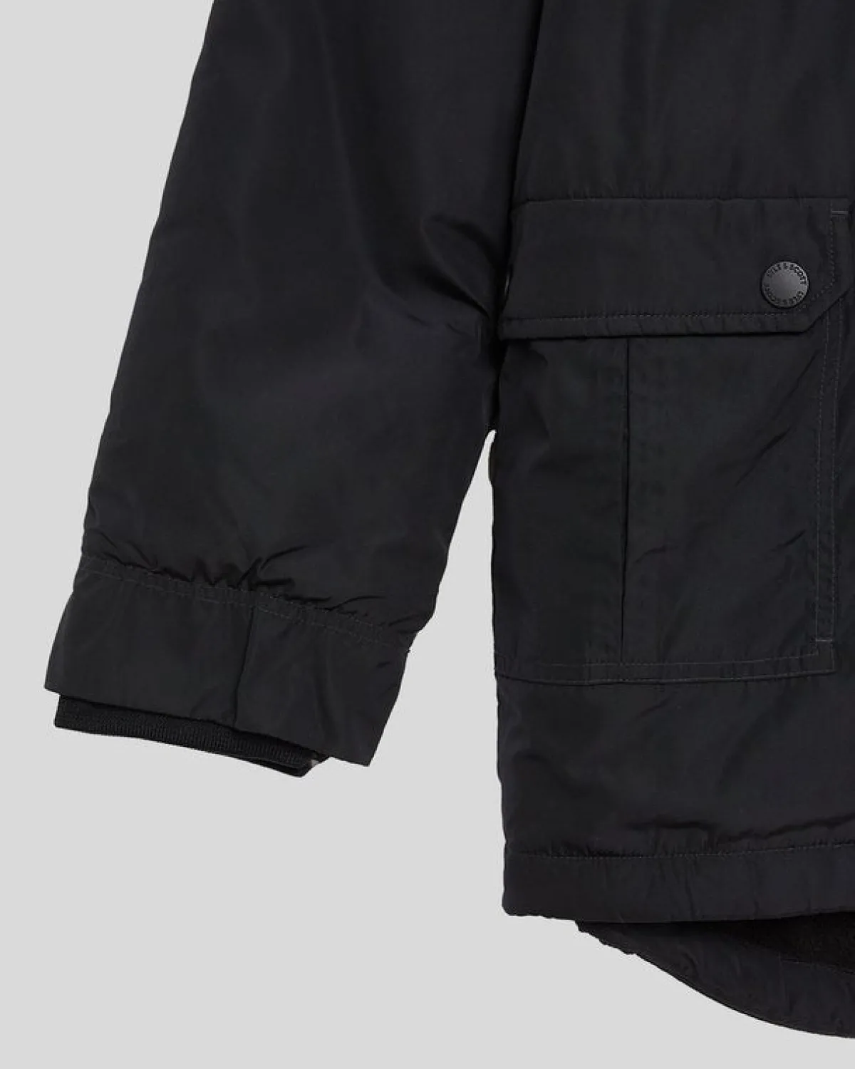 geftterter_mantel_mit_fleece_fr_kinder_2.webp Lyle & Scott Kinder Mäntel & Jacken<Gefütterter Mantel mit Fleece für Kinder JetBlack