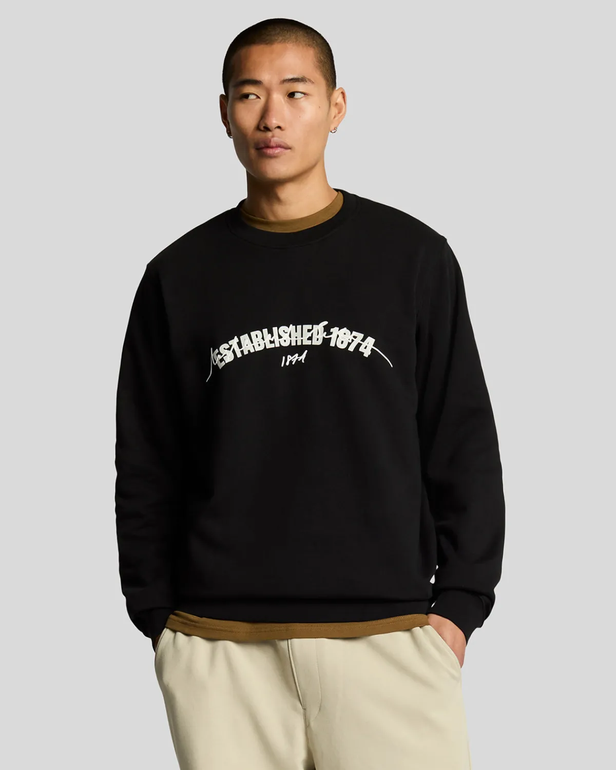 gegrndet__grafik_rundhalsausschnitt_sweatshirt_0.webp Lyle & Scott Vermächtnis | Sweatshirts<Gegründet 1874 Grafik Rundhalsausschnitt Sweatshirt JetBlack