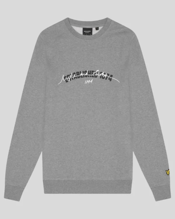 Lyle & Scott Vermächtnis | Sweatshirts<Gegründet 1874 Grafik Rundhalsausschnitt Sweatshirt MidGreyMarl