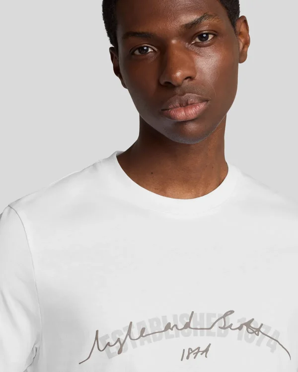 Lyle & Scott Vermächtnis | T-shirts<Gegründet 1874 Grafik T-Shirt White