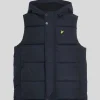 Lyle & Scott Kinder Mäntel & Jacken<Gepolsterte Kapuzenweste für Kinder DarkNavy