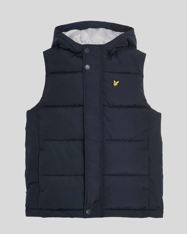 Lyle & Scott Kinder Mäntel & Jacken<Gepolsterte Kapuzenweste für Kinder DarkNavy