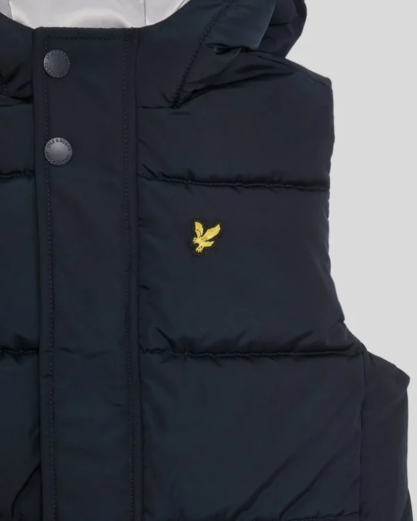 Lyle & Scott Kinder Mäntel & Jacken<Gepolsterte Kapuzenweste für Kinder DarkNavy