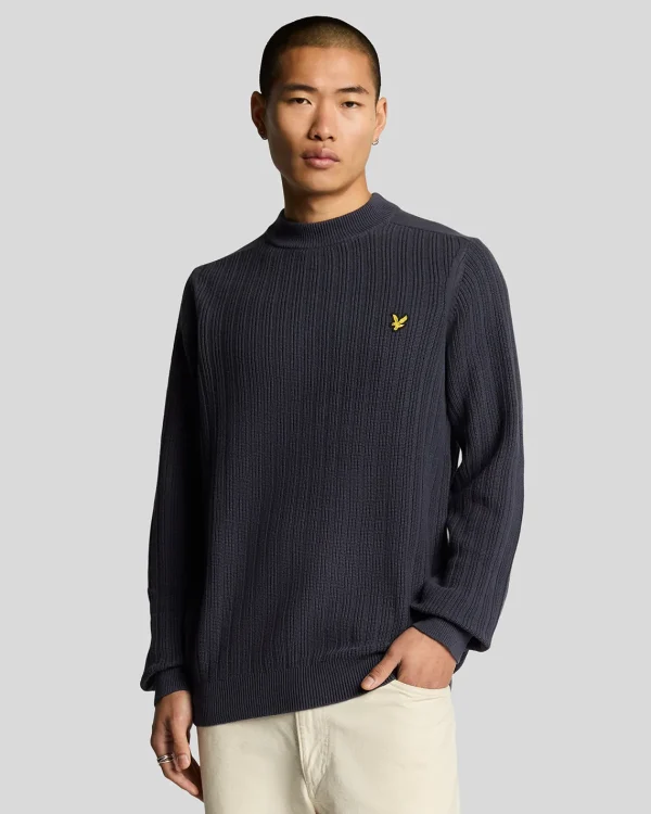 Lyle & Scott Pullover & Strickwaren<Gerippter Pullover mit Rundhalsausschnitt NavyNight