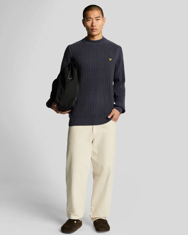 Lyle & Scott Pullover & Strickwaren<Gerippter Pullover mit Rundhalsausschnitt NavyNight