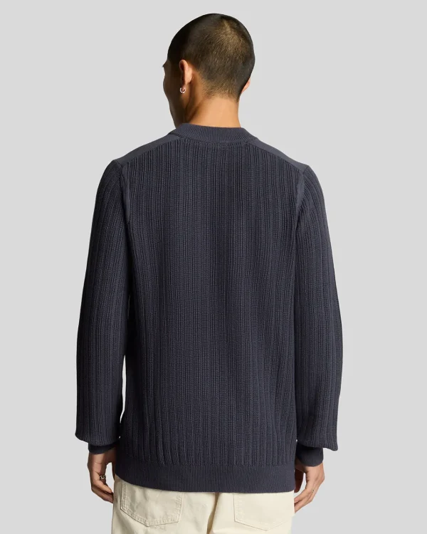 Lyle & Scott Pullover & Strickwaren<Gerippter Pullover mit Rundhalsausschnitt NavyNight