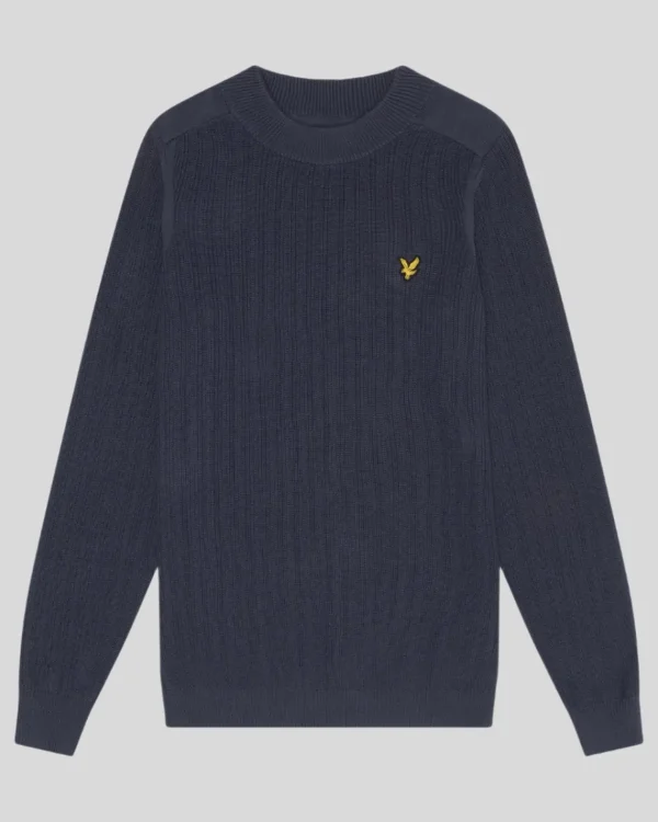 Lyle & Scott Pullover & Strickwaren<Gerippter Pullover mit Rundhalsausschnitt NavyNight