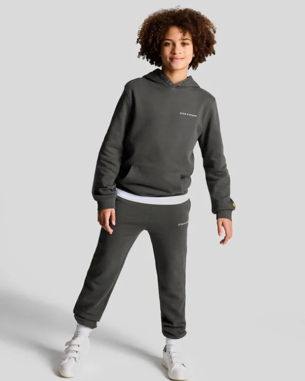 Lyle & Scott Kinder Unterseiten<Gestickter Kinder-Jogger mit Skript Gunmetal