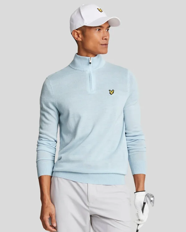 Lyle & Scott Golf<Golf 1/4 Zip Merino Pullover ClubBlue