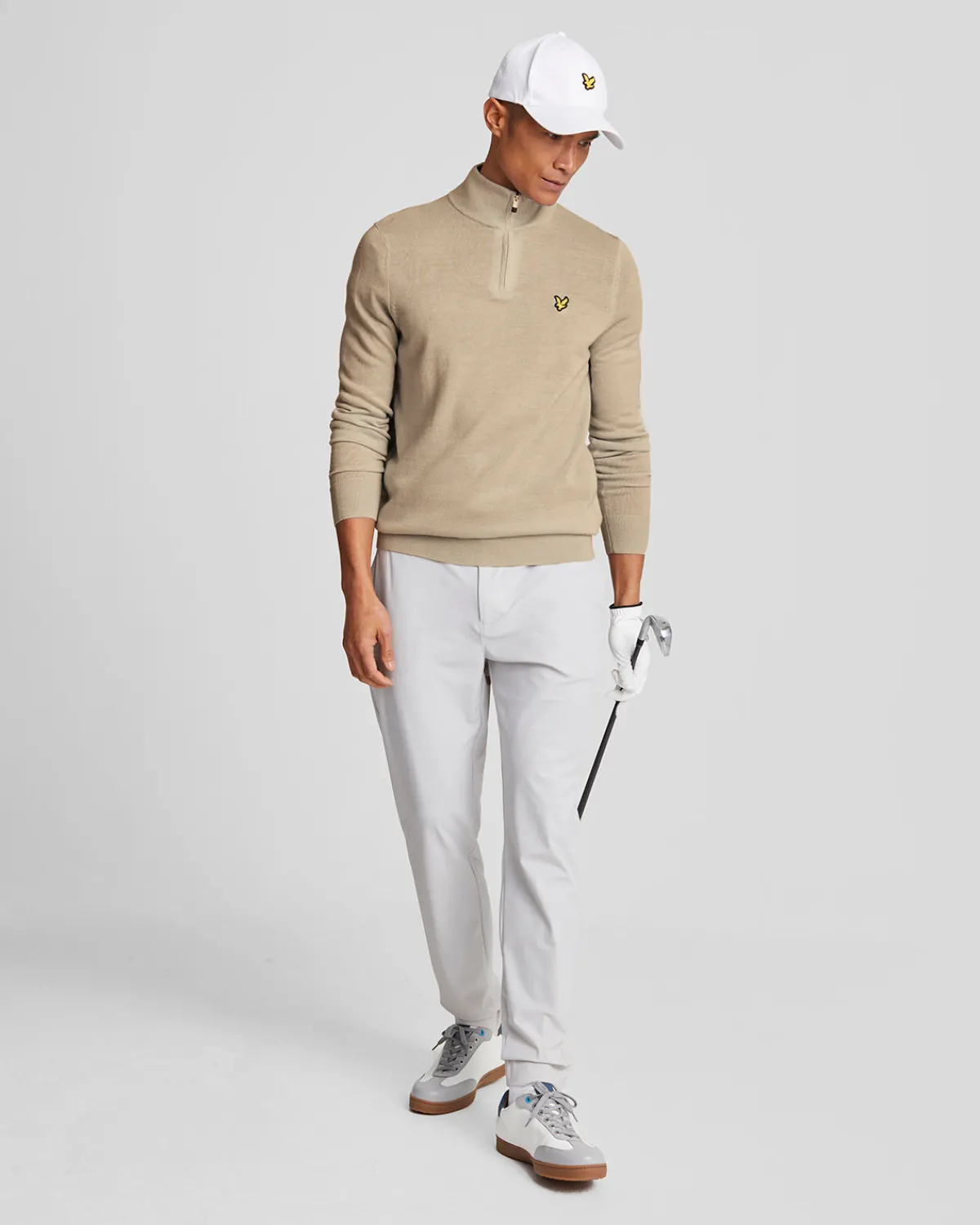 golf__zip_merino_pullover_1-2.webp Lyle & Scott Golf | Pullover & Strickwaren<Golf 1/4 Zip Merino Pullover Safari