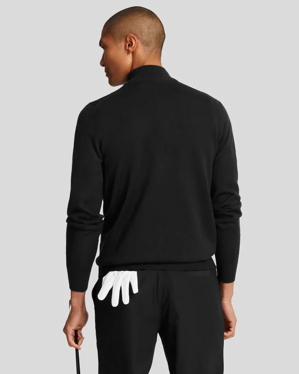 Lyle & Scott Golf | Pullover & Strickwaren<Golf 1/4 Zip Merino Pullover JetBlack