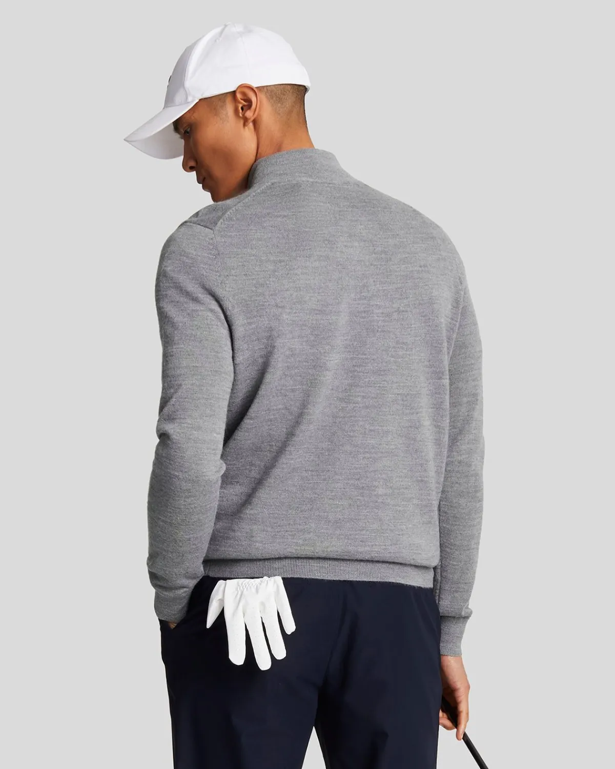 golf__zip_merino_pullover_2.webp Lyle & Scott Golf<Golf 1/4 Zip Merino Pullover MidGreyMarl