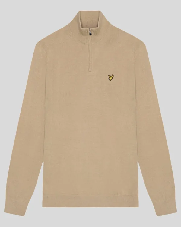Lyle & Scott Golf | Pullover & Strickwaren<Golf 1/4 Zip Merino Pullover Safari