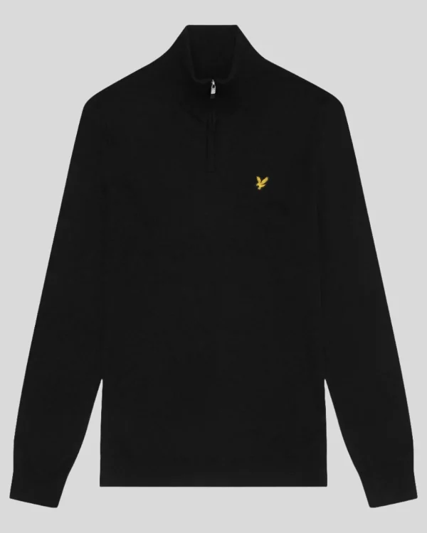 Lyle & Scott Golf | Pullover & Strickwaren<Golf 1/4 Zip Merino Pullover JetBlack