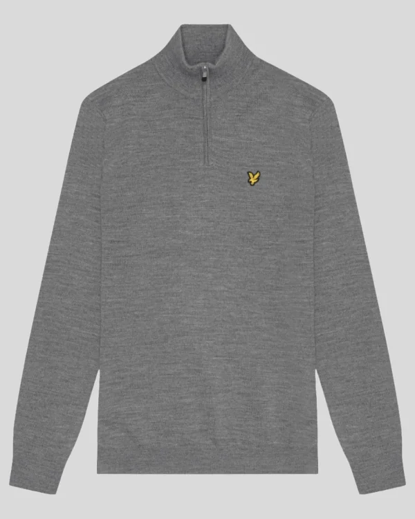 Lyle & Scott Golf<Golf 1/4 Zip Merino Pullover MidGreyMarl