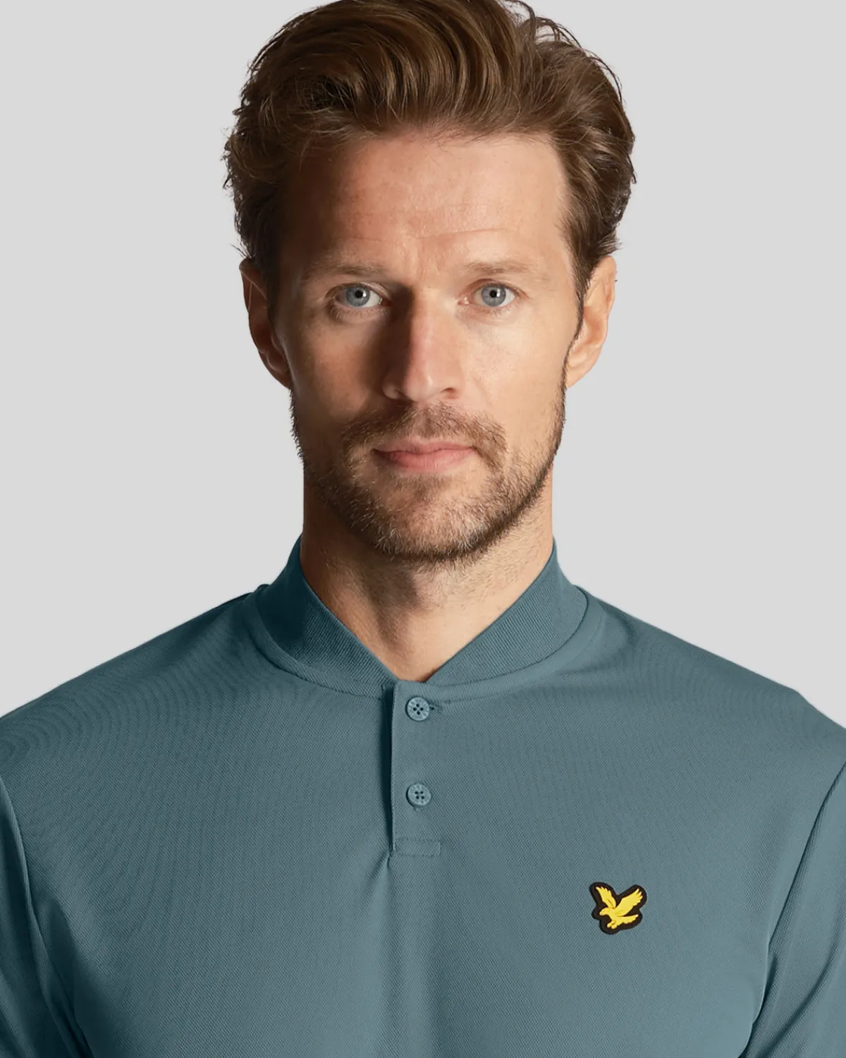 golf_bomber_polohemd_mit_kragen_3.webp Lyle & Scott Golf | Polohemden<Golf Bomber Polohemd mit Kragen Eisenblau