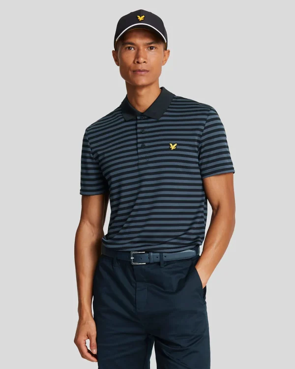 Lyle & Scott Golf | Polohemden<Golf Breitstreifen-Poloshirt DarkNavy/JetBlack