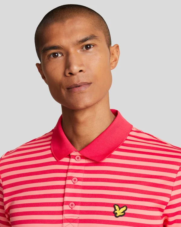 Lyle & Scott Golf | Polohemden<Golf Breitstreifen-Poloshirt BirdieRed/RedBud