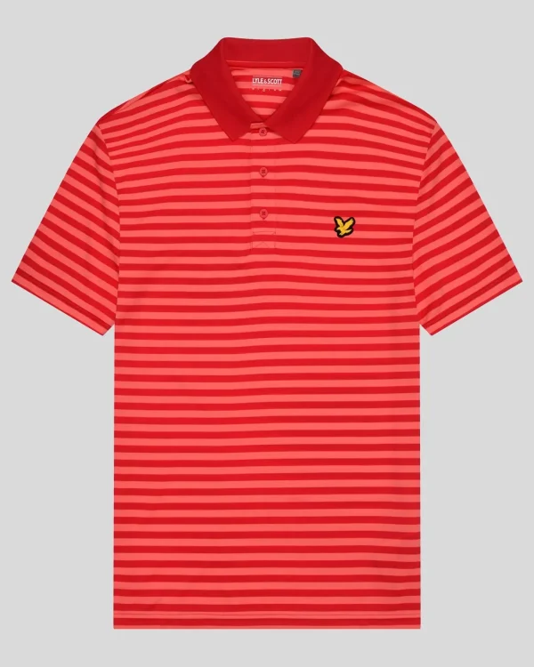 Lyle & Scott Golf | Polohemden<Golf Breitstreifen-Poloshirt BirdieRed/RedBud