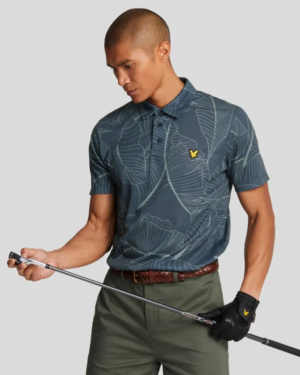 Lyle & Scott Golf | Polohemden<Golf Floral Polohemd DarkNavy