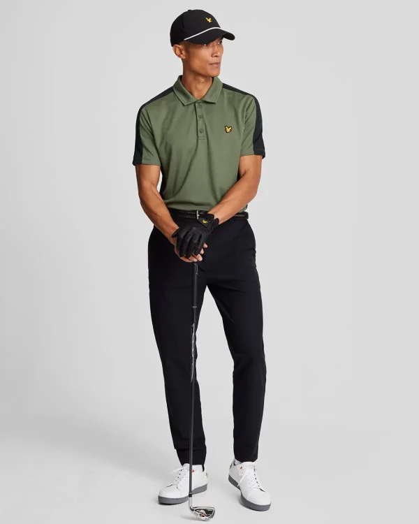 Lyle & Scott Golf | Polohemden<Golf Gestreiftes Polohemd CactusGreen/JetBlack