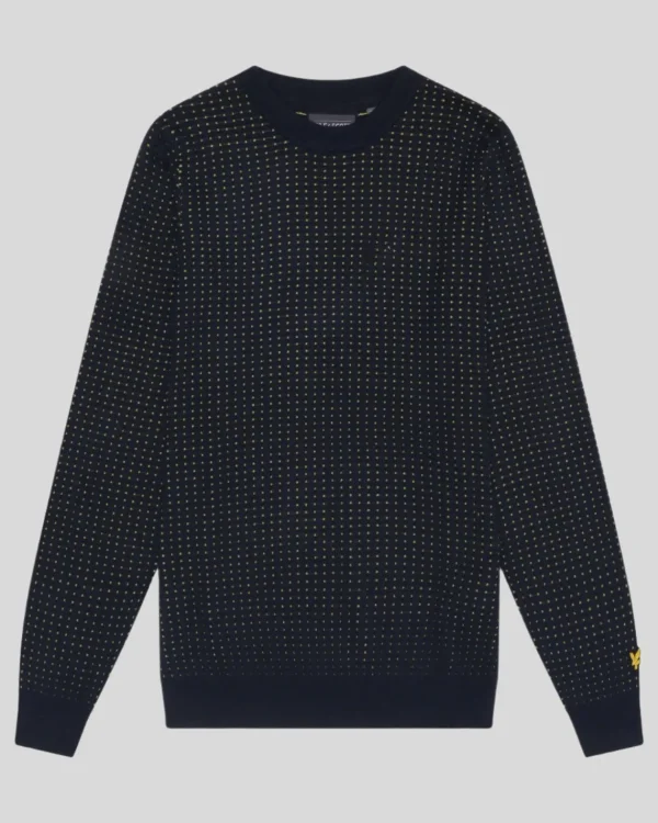 Lyle & Scott Golf | Pullover & Strickwaren<Golf Grid Rundhalsausschnitt Pullover DarkNavy