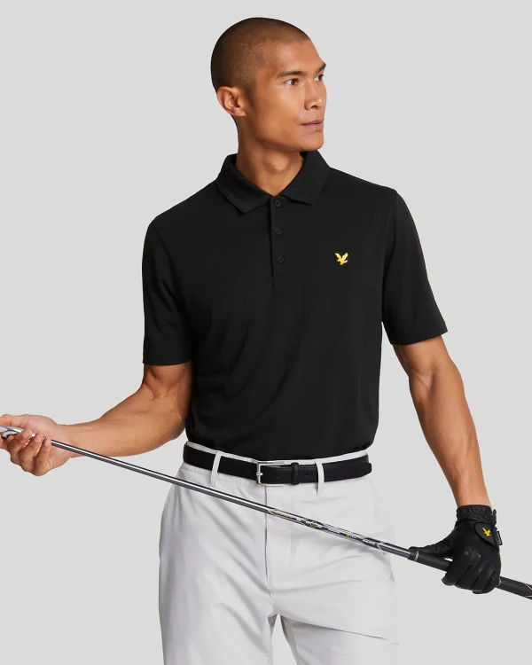 Lyle & Scott Golf | Polohemden<Golf Grid Technisches Poloshirt JetBlack