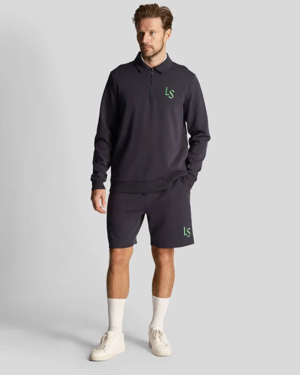 Lyle & Scott Golf | Sweatshirts<Golf LS Logo 1/4 Zip Sweatshirt DunkleMarine
