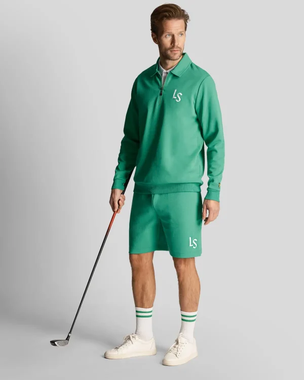 Lyle & Scott Golf | Kurze Hosen<Golf LS Logo Sweat Shorts FairwayGreen