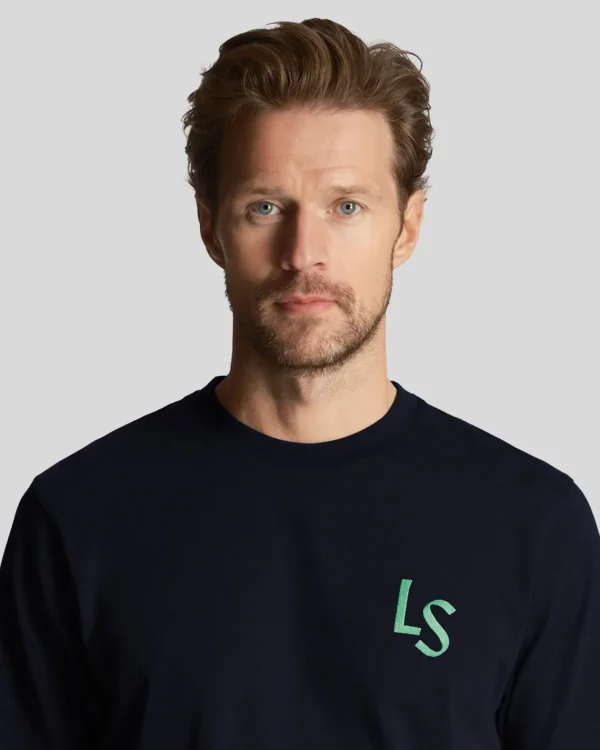 Lyle & Scott Golf | T-shirts<Golf LS Logo T-Shirt DunkleMarine