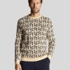 Lyle & Scott Golf<Golf Monogramm gestrickt Rundhalsausschnitt Pullover Sanddüne