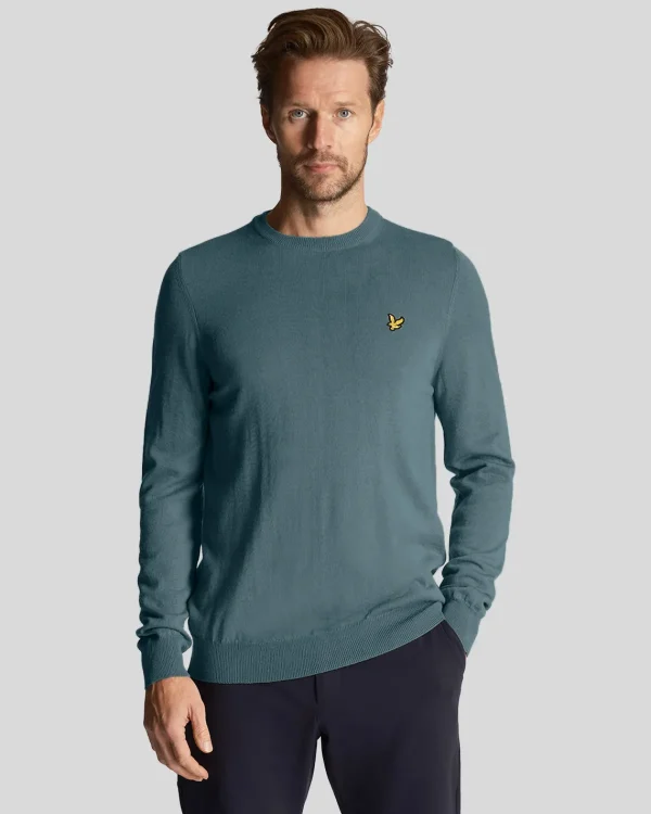 Lyle & Scott Golf | Pullover & Strickwaren<Golf Rundhals-Pullover Eisenblau