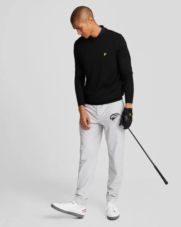 Lyle & Scott Golf | Pullover & Strickwaren<Golf Rundhals-Pullover Pechschwarz