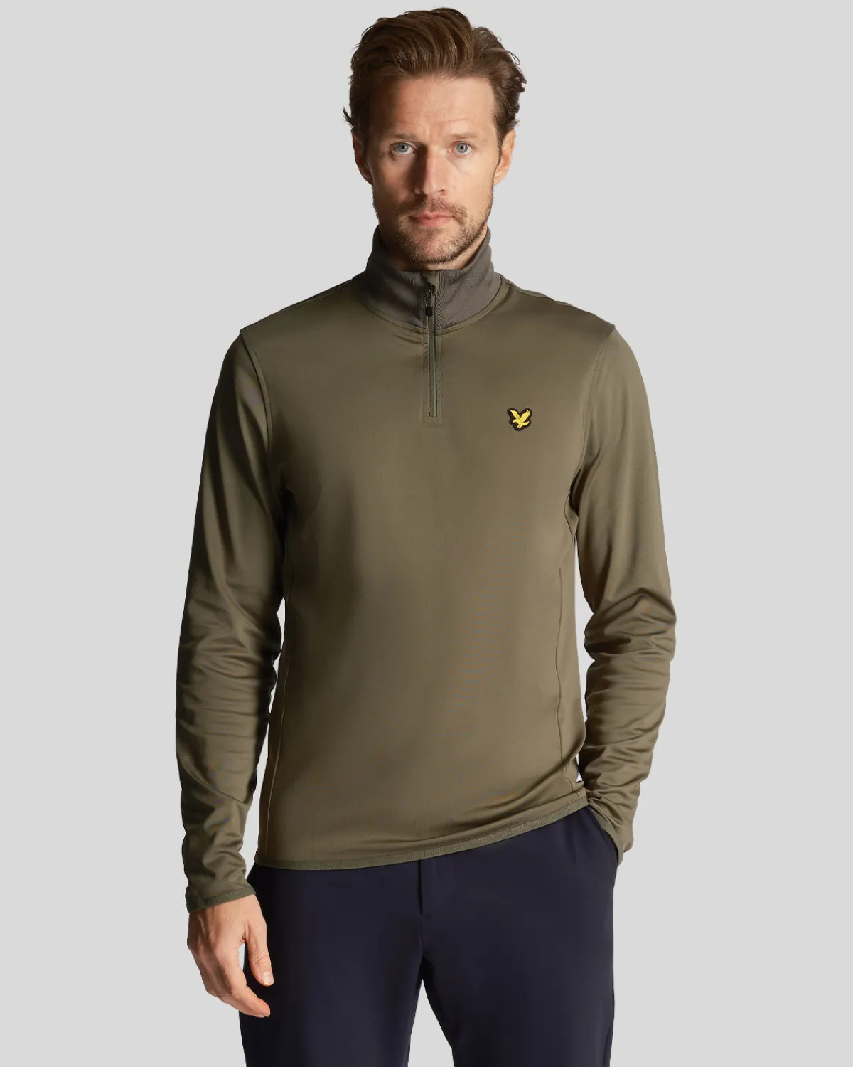 golf_technical__zip_midlayer_0.webp Lyle & Scott Golf<Golf Technical 1/4 Zip Midlayer Kaktusgrün