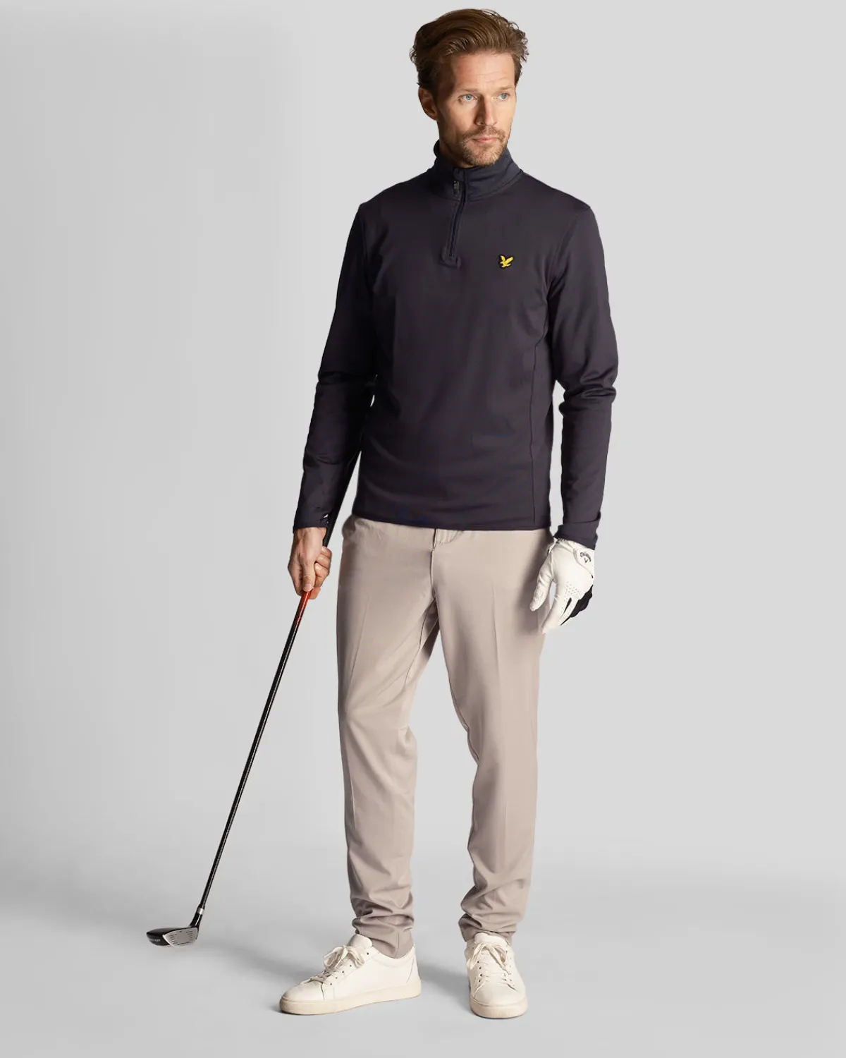 golf_technical__zip_midlayer_1-2.webp Lyle & Scott Golf | Pullover & Strickwaren<Golf Technical 1/4 Zip Midlayer DunkleMarine