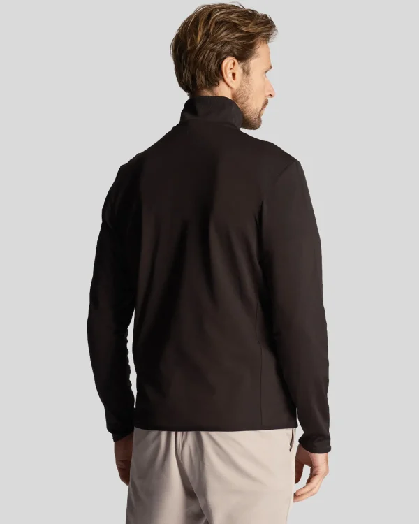 Lyle & Scott Golf | Pullover & Strickwaren<Golf Technical 1/4 Zip Midlayer Pechschwarz