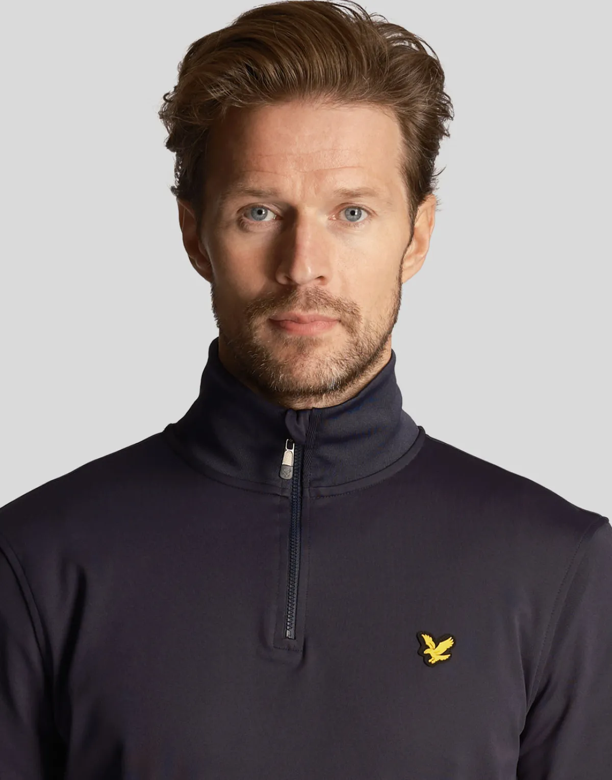 golf_technical__zip_midlayer_3-2.webp Lyle & Scott Golf | Pullover & Strickwaren<Golf Technical 1/4 Zip Midlayer DunkleMarine