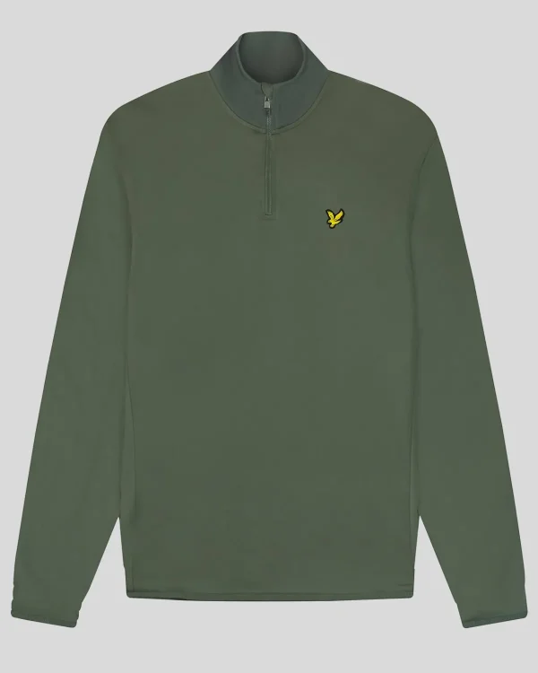 Lyle & Scott Golf<Golf Technical 1/4 Zip Midlayer Kaktusgrün