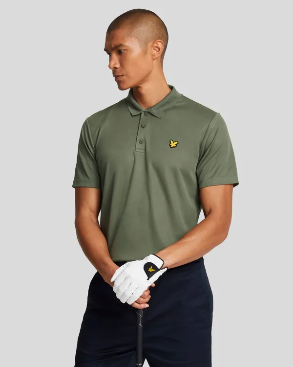 Lyle & Scott Golf<Golf Technisches Polohemd Kaktusgrün