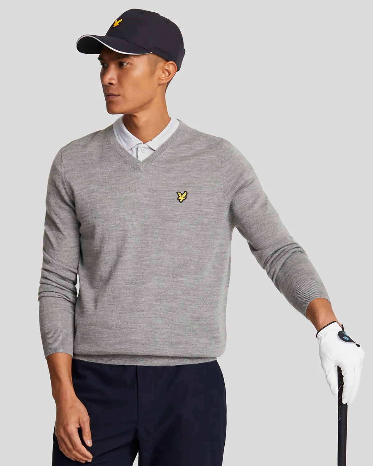 golf_vausschnitt_pullover_0-4.webp Lyle & Scott Golf | Pullover & Strickwaren<Golf V-Ausschnitt Pullover MidGreyMargel