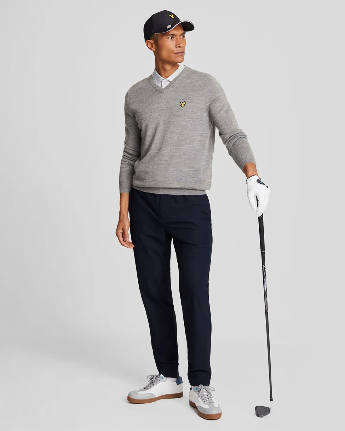golf_vausschnitt_pullover_1-4.webp Lyle & Scott Golf | Pullover & Strickwaren<Golf V-Ausschnitt Pullover MidGreyMargel