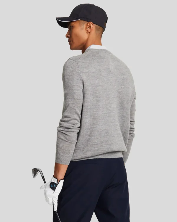 Lyle & Scott Golf | Pullover & Strickwaren<Golf V-Ausschnitt Pullover MidGreyMargel